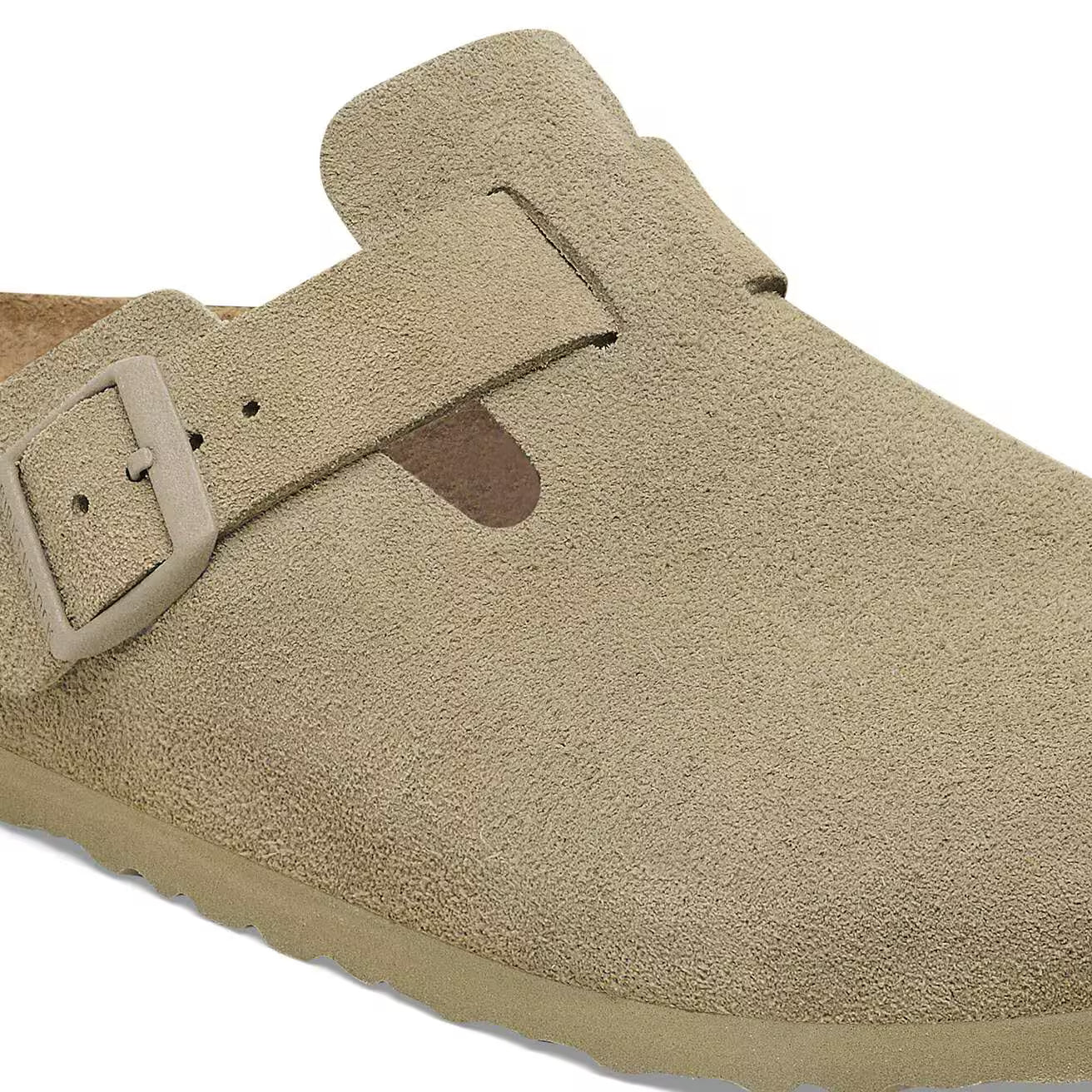 BIRKENSTOCK - Mule BOSTON - Suède - Faded khaki