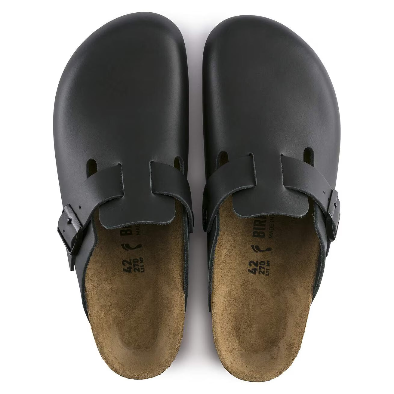 BIRKENSTOCK - Mule BOSTON - Cuir naturel - Noir
