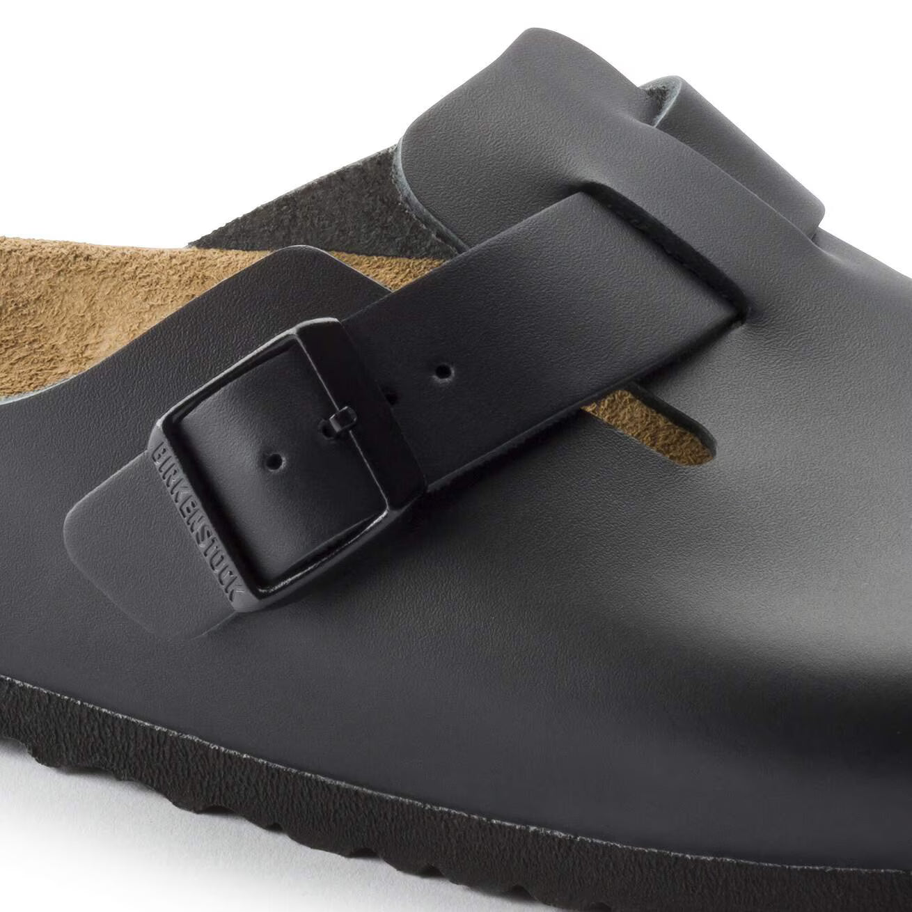 BIRKENSTOCK - Mule BOSTON - Cuir naturel - Noir