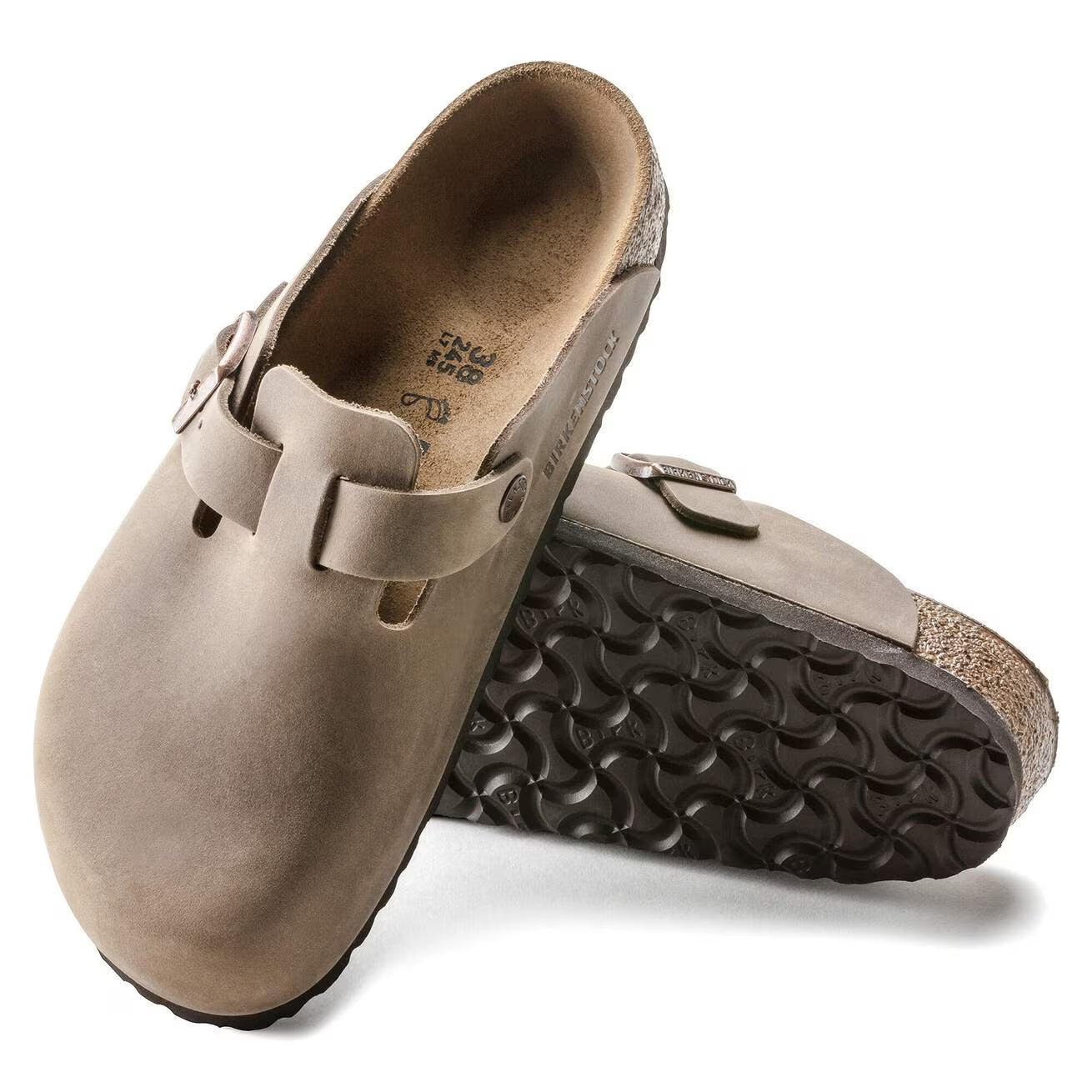 BIRKENSTOCK - Mule BOSTON - Lit de pied souple - Cuir huilé - Tobacco