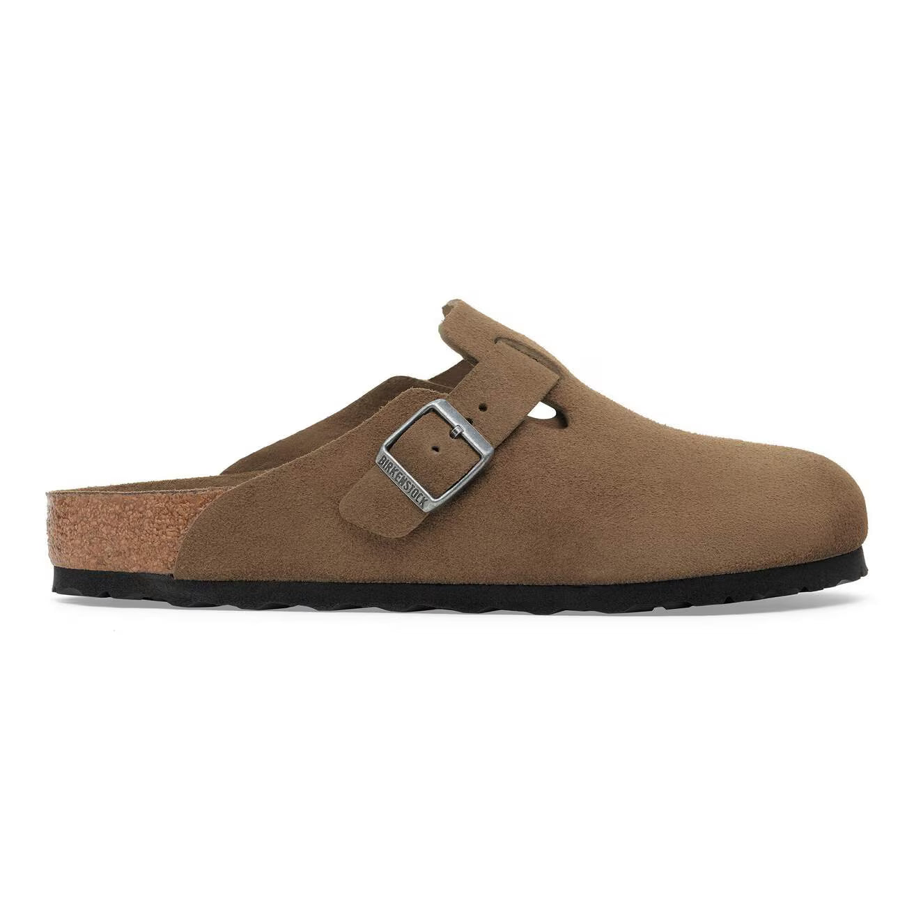 BIRKENSTOCK - Mule BOSTON - Lit de pied souple - Suède - Dark tea