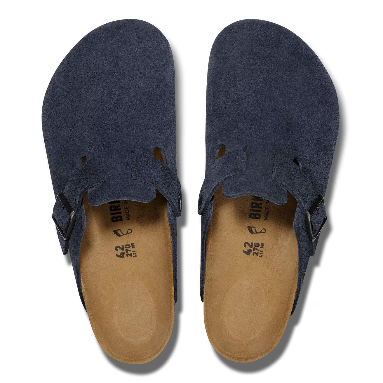 BIRKENSTOCK - Mule BOSTON - Suède - New navy
