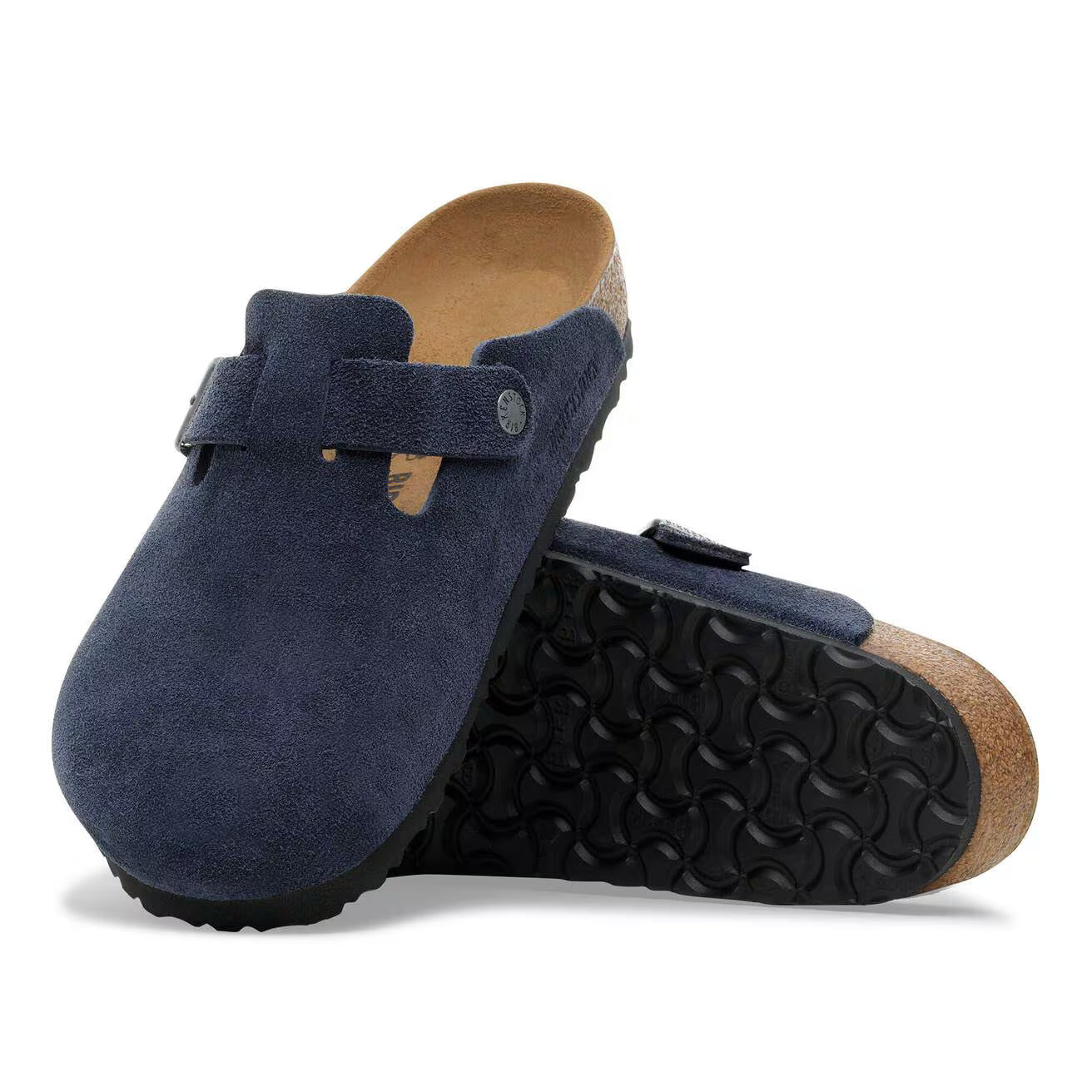 BIRKENSTOCK - Mule BOSTON - Suède - New navy