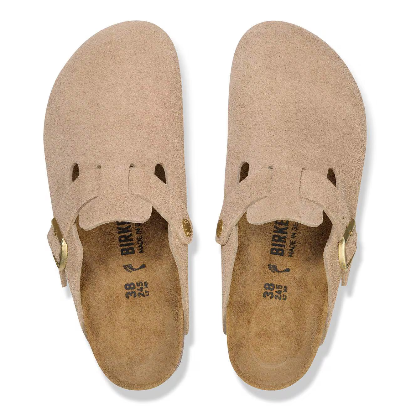 BIRKENSTOCK - Mule BOSTON - Suède - Sandcastle