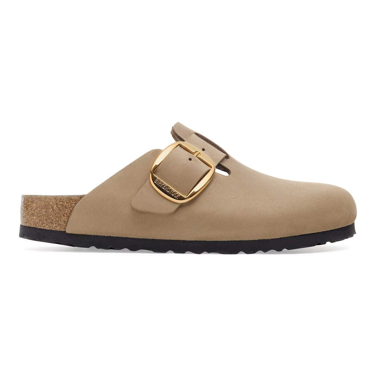 BIRKENSTOCK - Sabot BOSTON - Grosse boucle dorée - Cuir huilé - Tobacco Brown