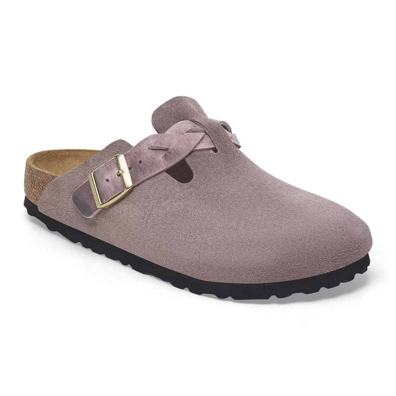 BIRKENSTOCK - Sabot BOSTON BRAIDED Suède - Faded Purple