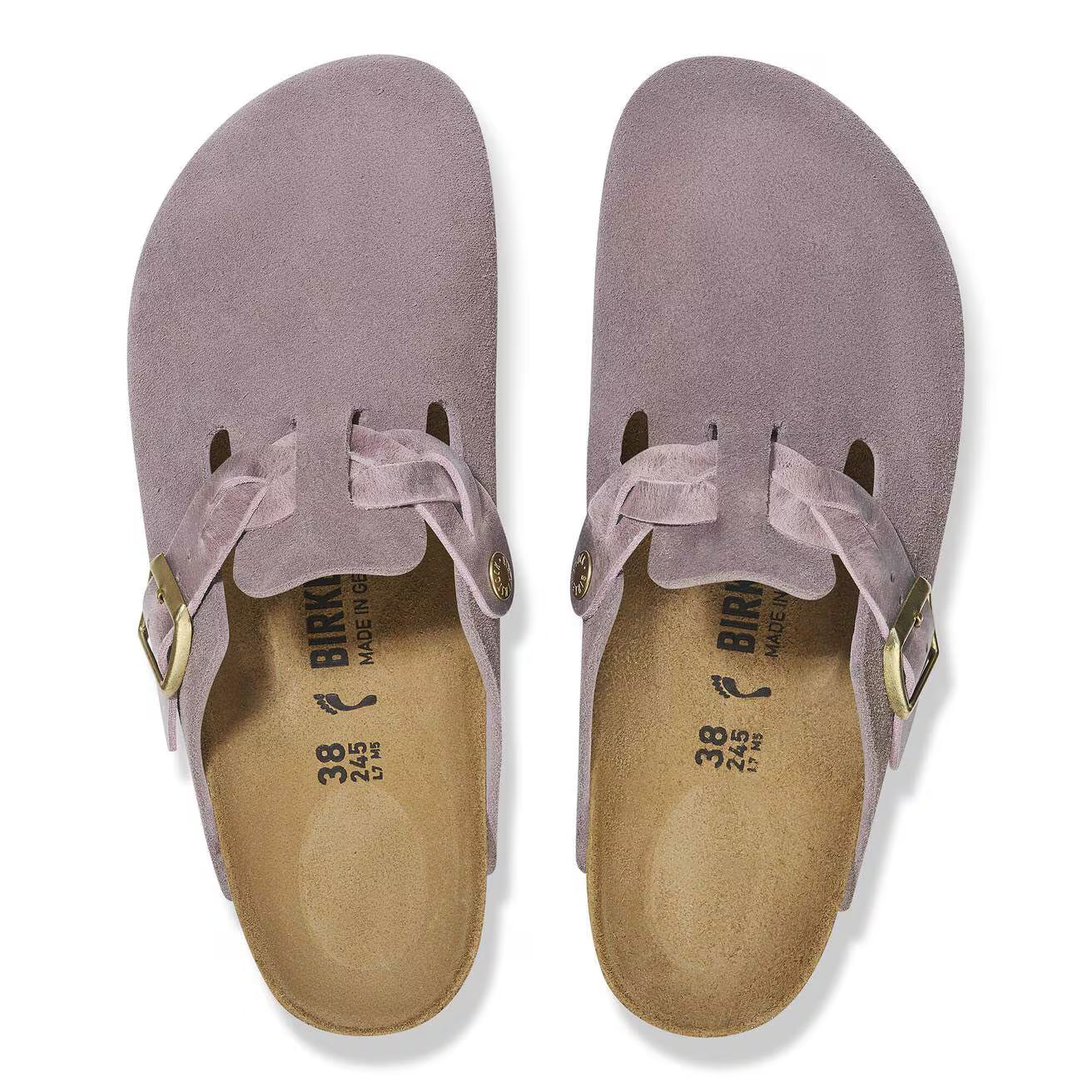 BIRKENSTOCK - Sabot BOSTON BRAIDED Suède - Faded Purple