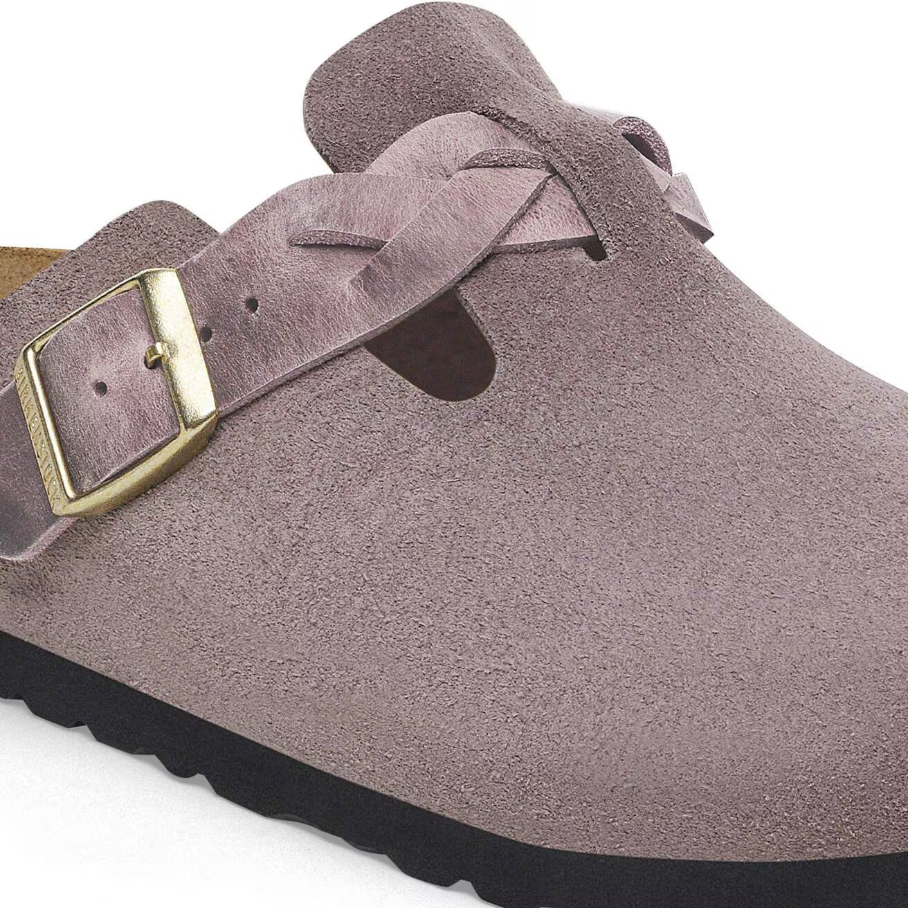 BIRKENSTOCK - Sabot BOSTON BRAIDED Suède - Faded Purple