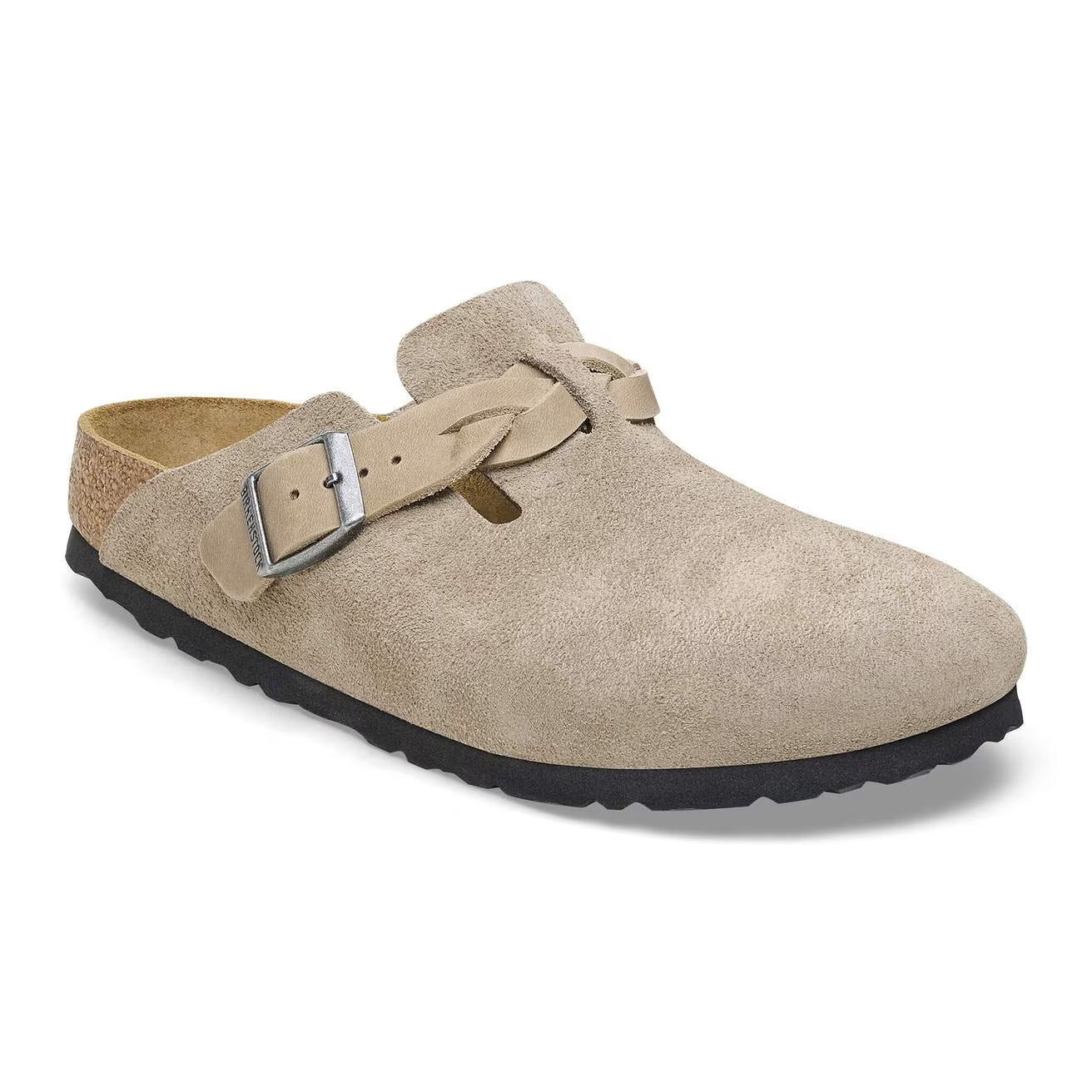 BIRKENSTOCK - Sabot BOSTON BRAIDED Suède - Taupe