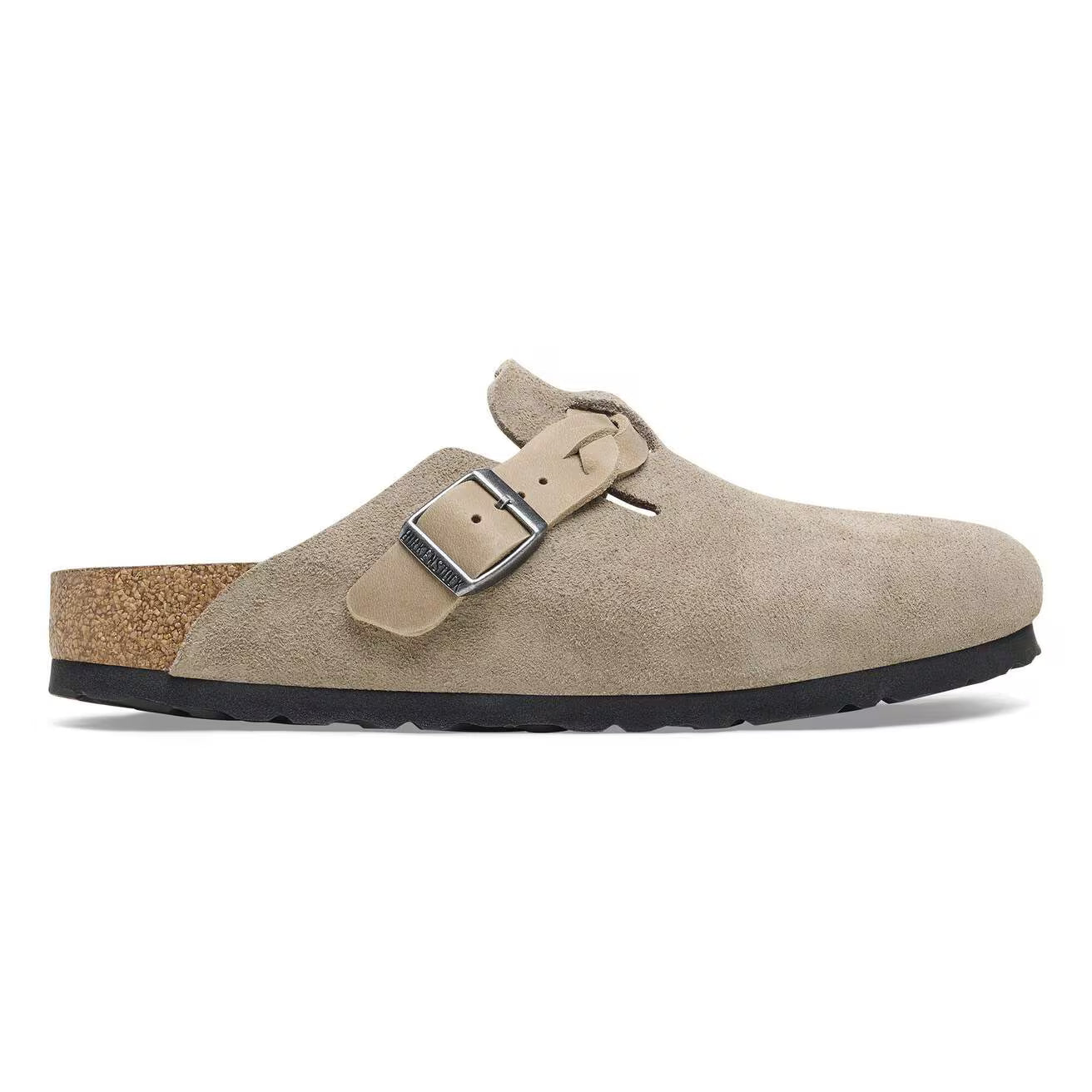 BIRKENSTOCK - Sabot BOSTON BRAIDED Suède - Taupe