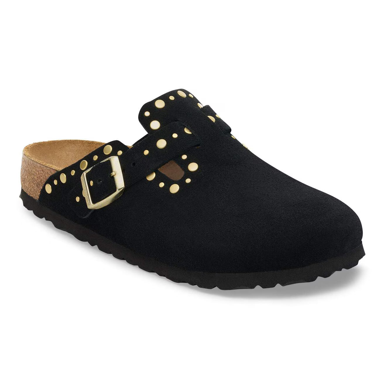 BIRKENSTOCK - Sabot BOSTON RIVET Suède - Noir
