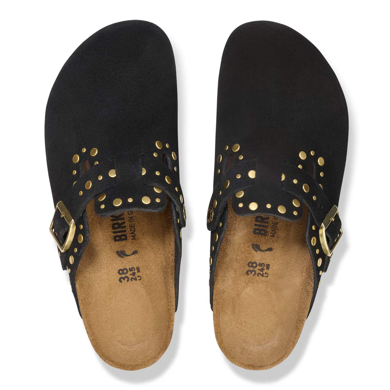 BIRKENSTOCK - Sabot BOSTON RIVET Suède - Noir