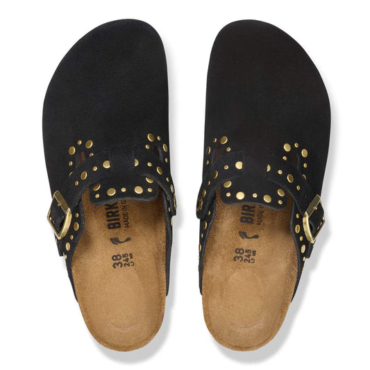 BIRKENSTOCK - Sabot BOSTON RIVET Suède - Noir