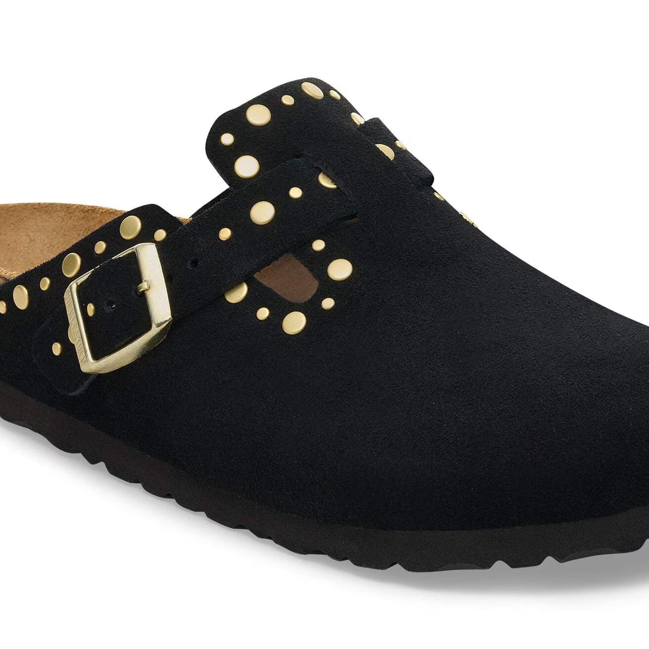 BIRKENSTOCK - Sabot BOSTON RIVET Suède - Noir