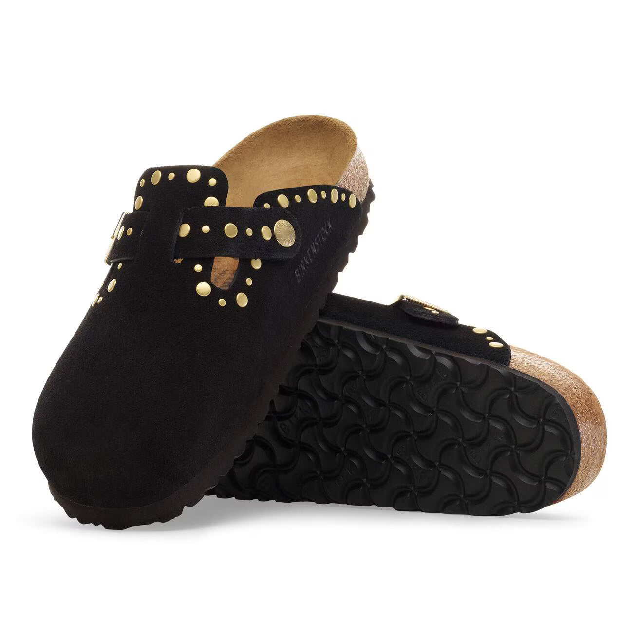 BIRKENSTOCK - Sabot BOSTON RIVET Suède - Noir