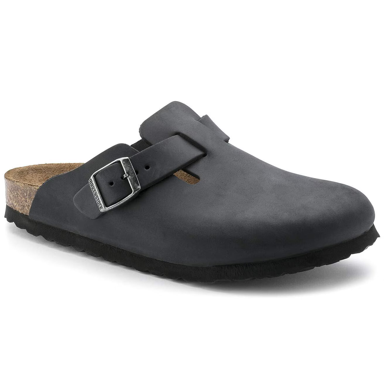 BIRKENSTOCK - Sabot BOSTON - Cuir huilé - Noir