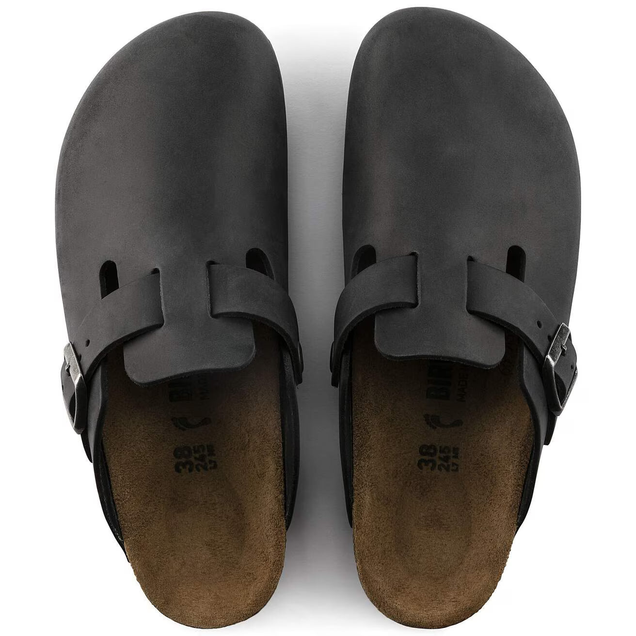 BIRKENSTOCK - Sabot BOSTON - Cuir huilé - Noir