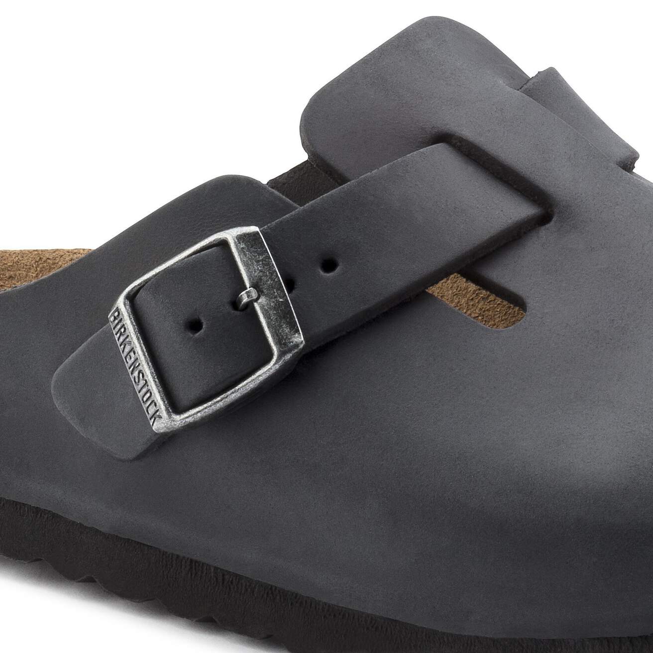 BIRKENSTOCK - Sabot BOSTON - Cuir huilé - Noir