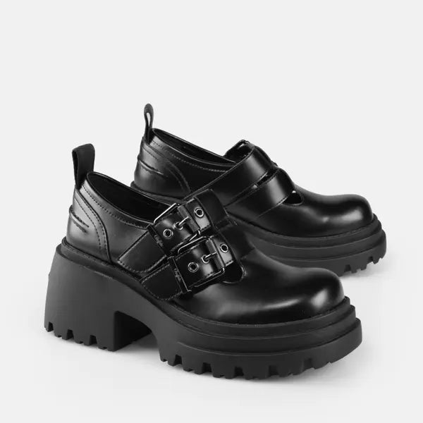 BUFFALO - Mocassins BRAVR JANE DBL - Noir