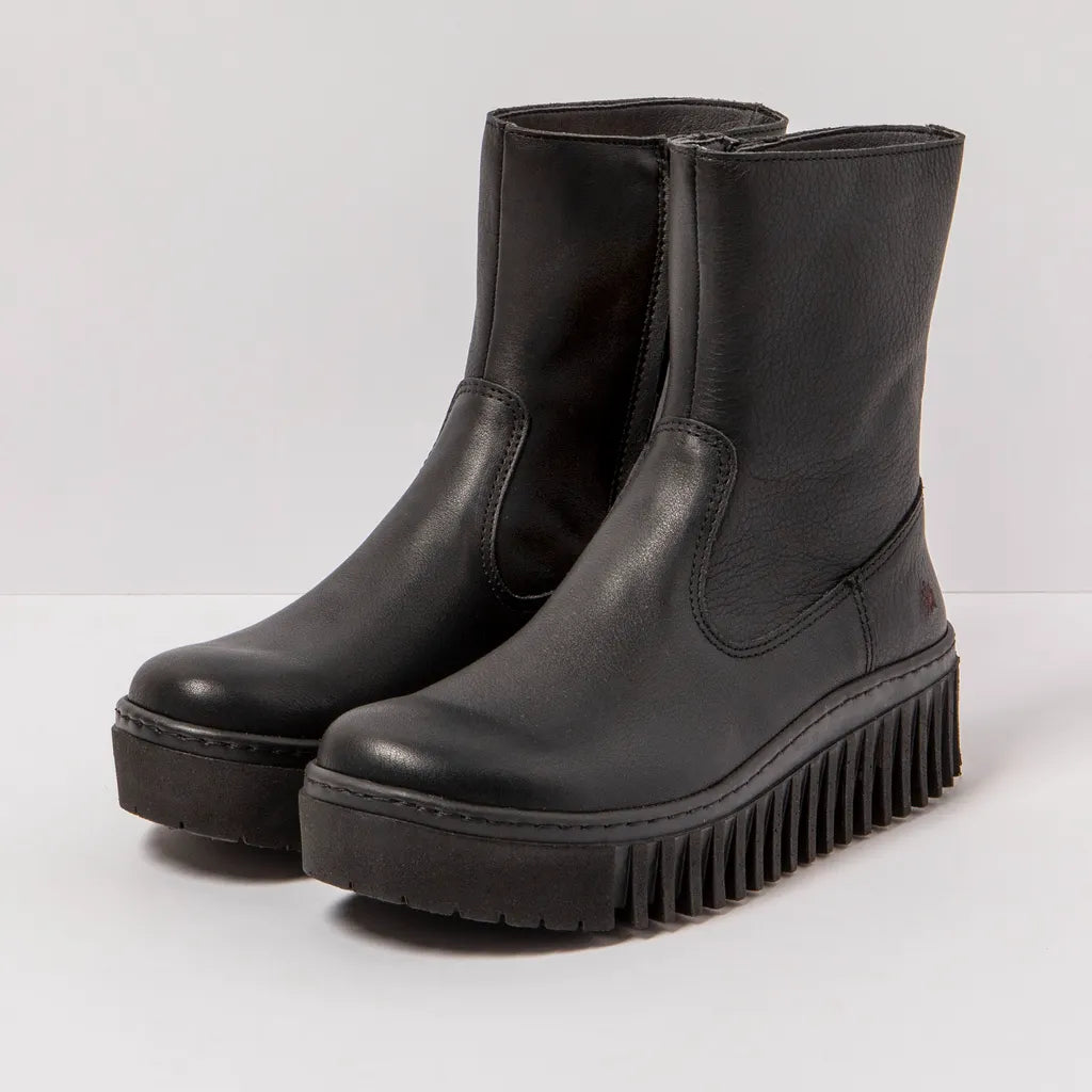 ART COMPANY - Bottine Brighton - Cuir - Noir