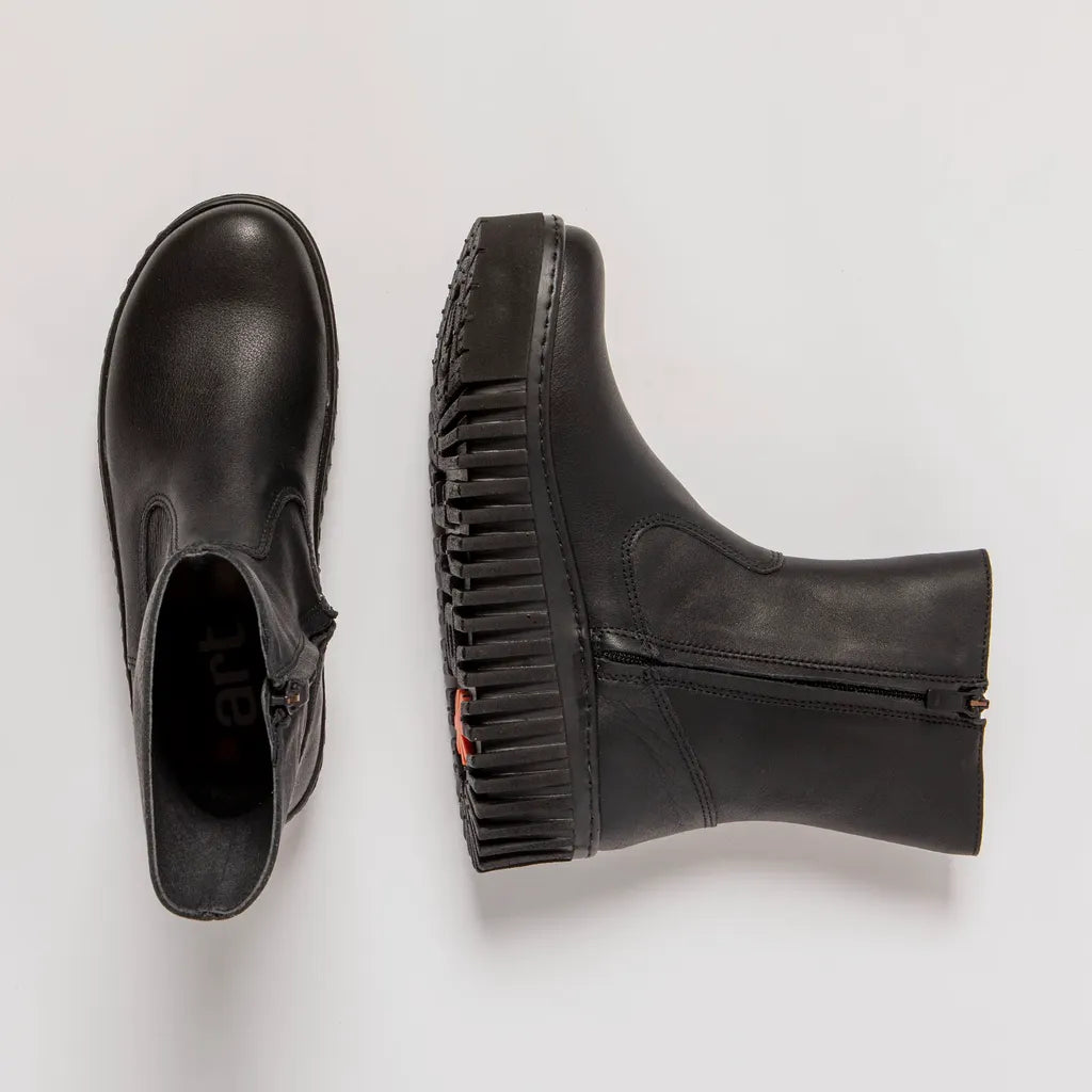 ART COMPANY - Bottine Brighton - Cuir - Noir