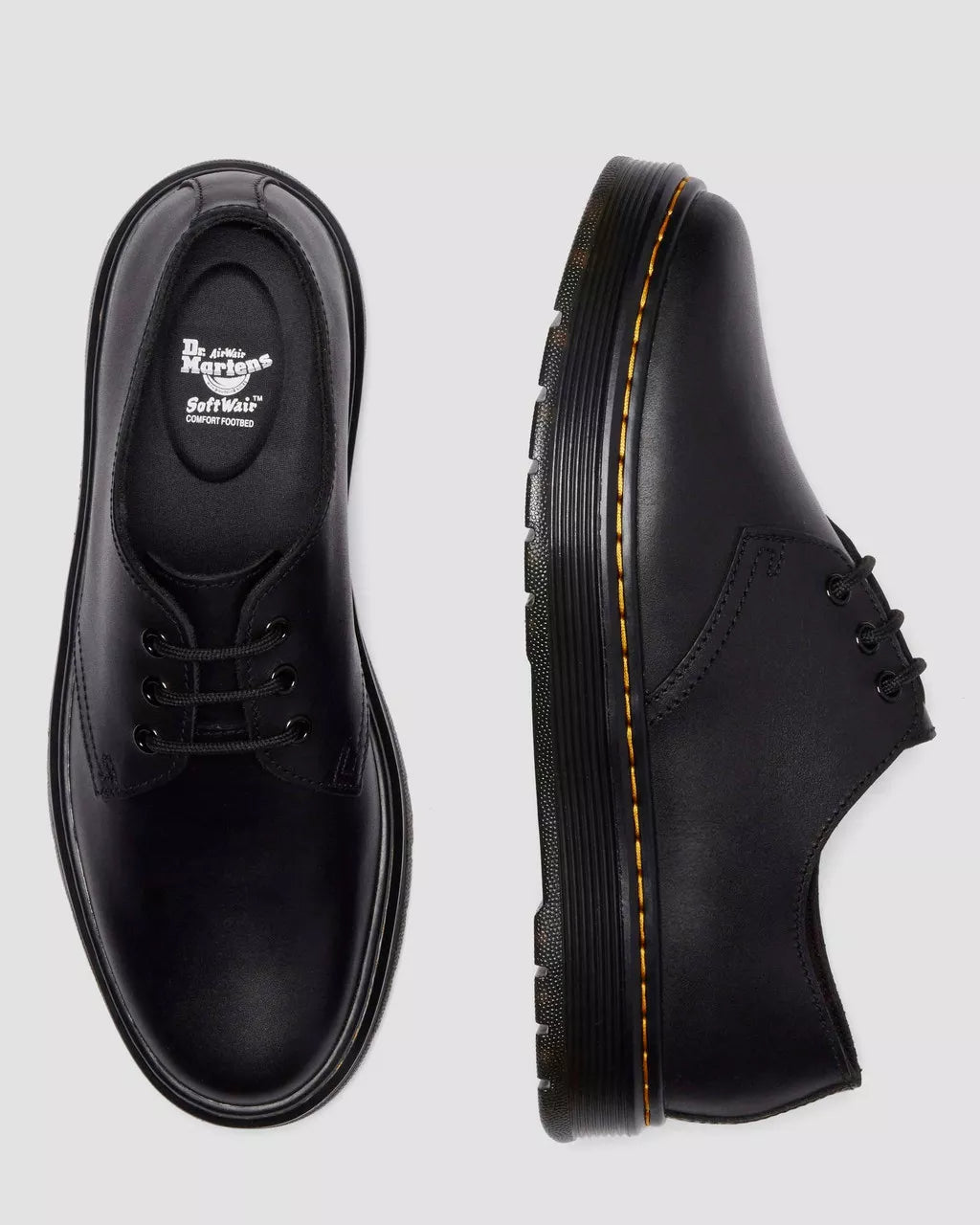 DR. MARTENS - Chaussures à lacets BROOKLINE LO - Noir