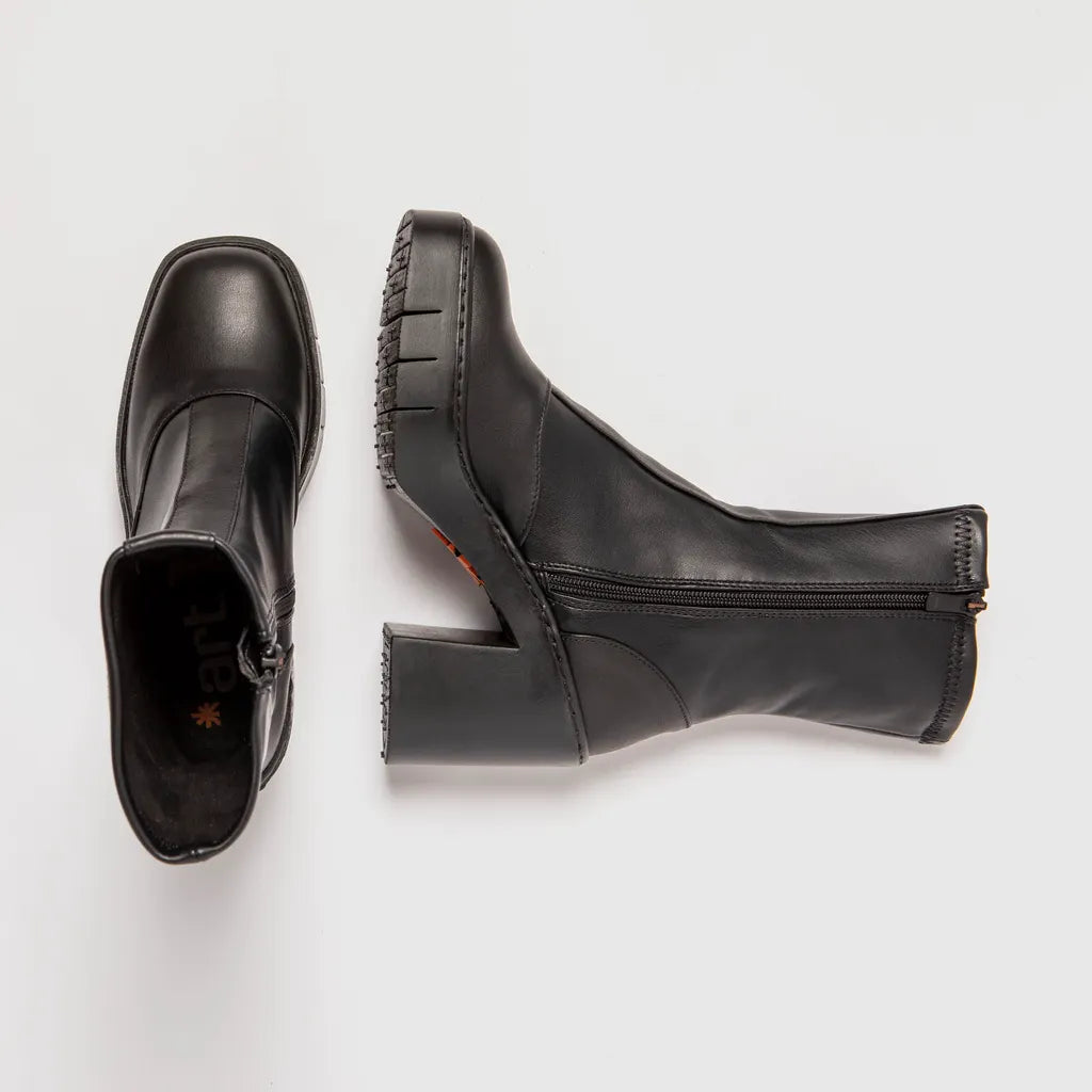 ART COMPANY - Bottine Berna - Cuir - Noir