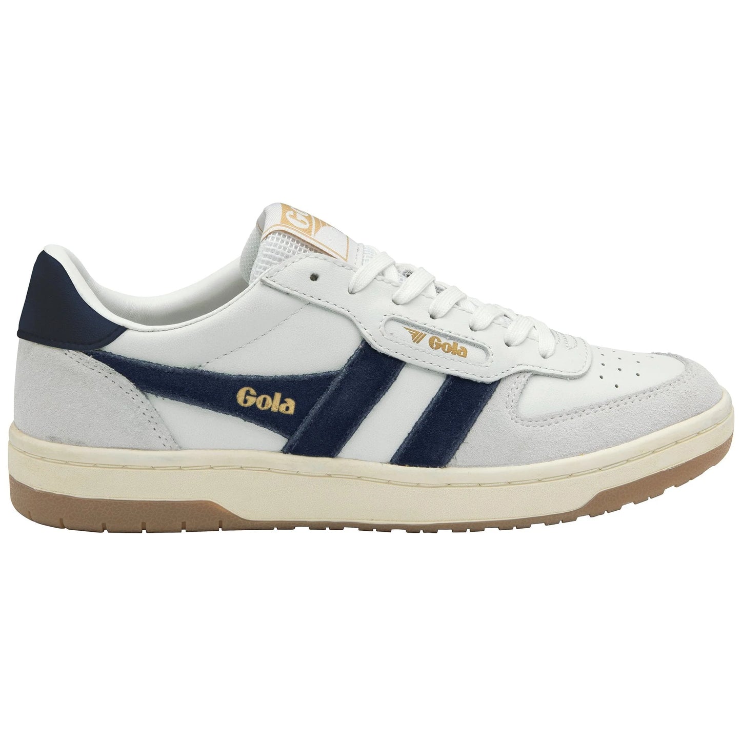GOLA - Basket HAWK - Cuir - Blanc/Marine