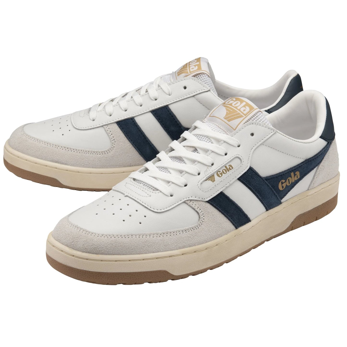 GOLA - Basket HAWK - Cuir - Blanc/Marine