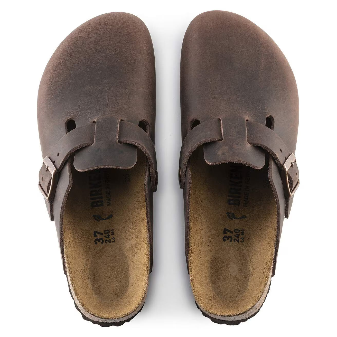 BIRKENSTOCK - Mule BOSTON - Cuir huilé - Habana