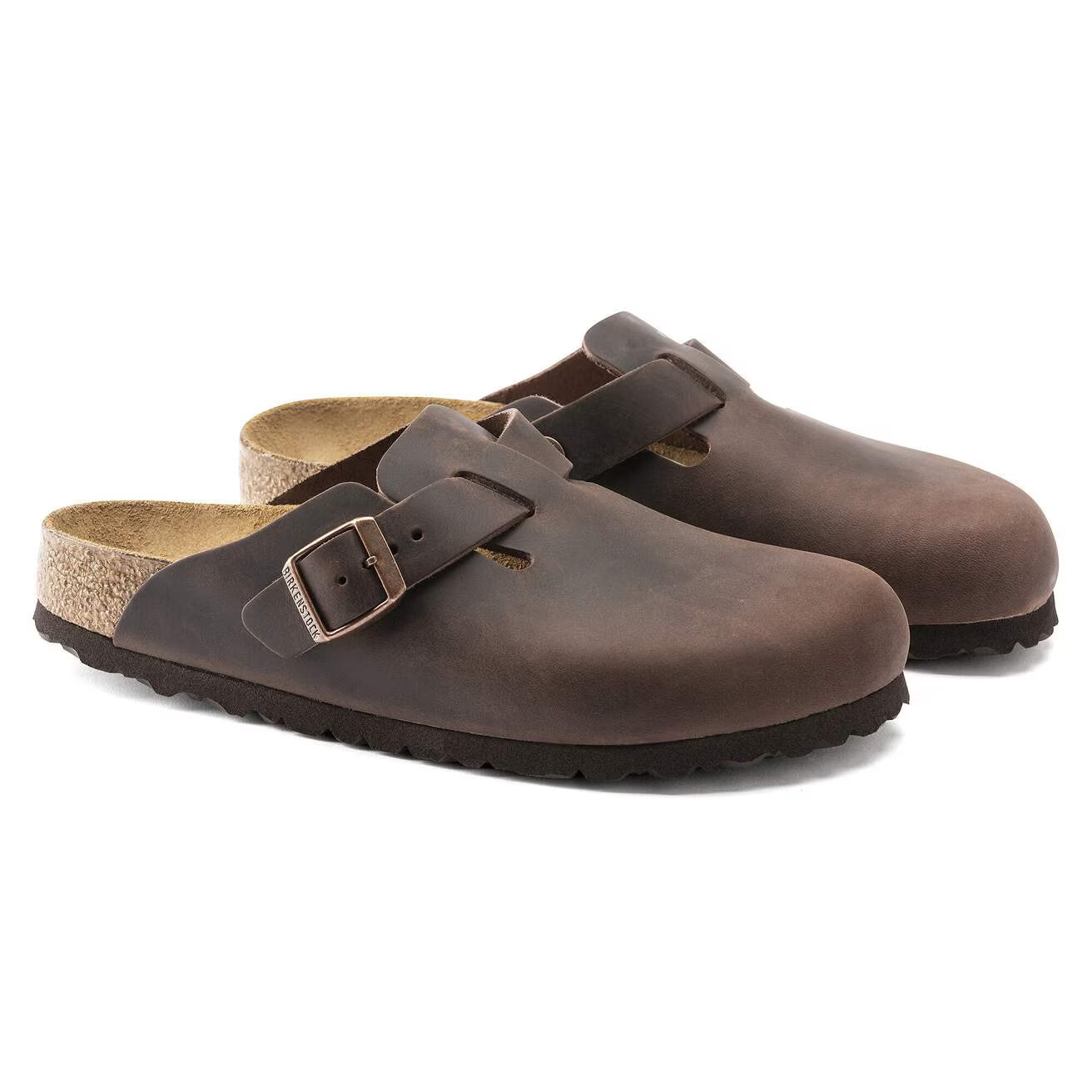 BIRKENSTOCK - Mule BOSTON - Cuir huilé - Habana