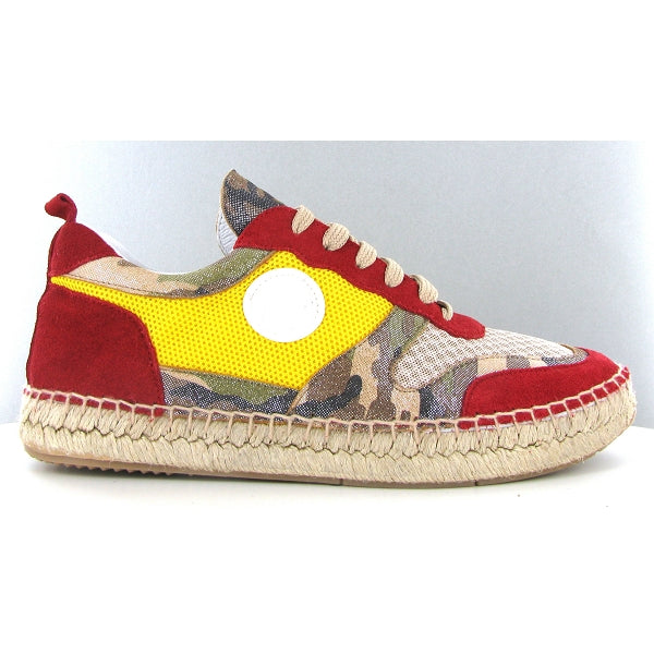 Pataugas Marcia espadrille cuir rouge jaune femme