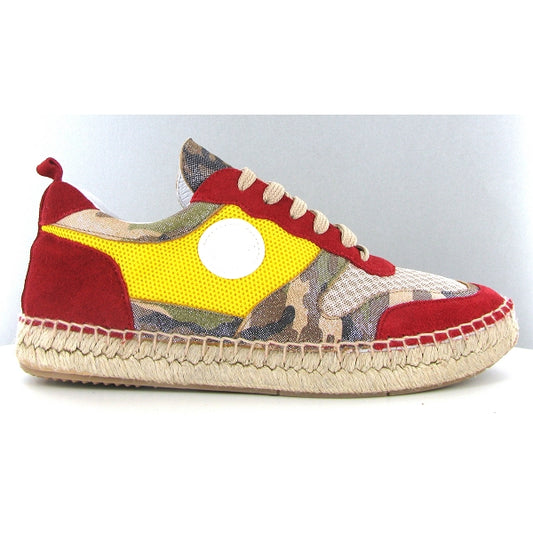 Pataugas Marcia espadrille cuir rouge jaune femme