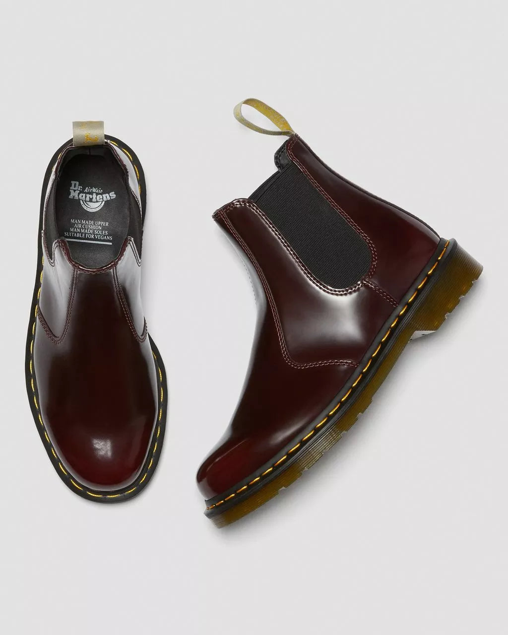 DR. MARTENS - Boots CHELSEA VEGAN - Rouge cerise