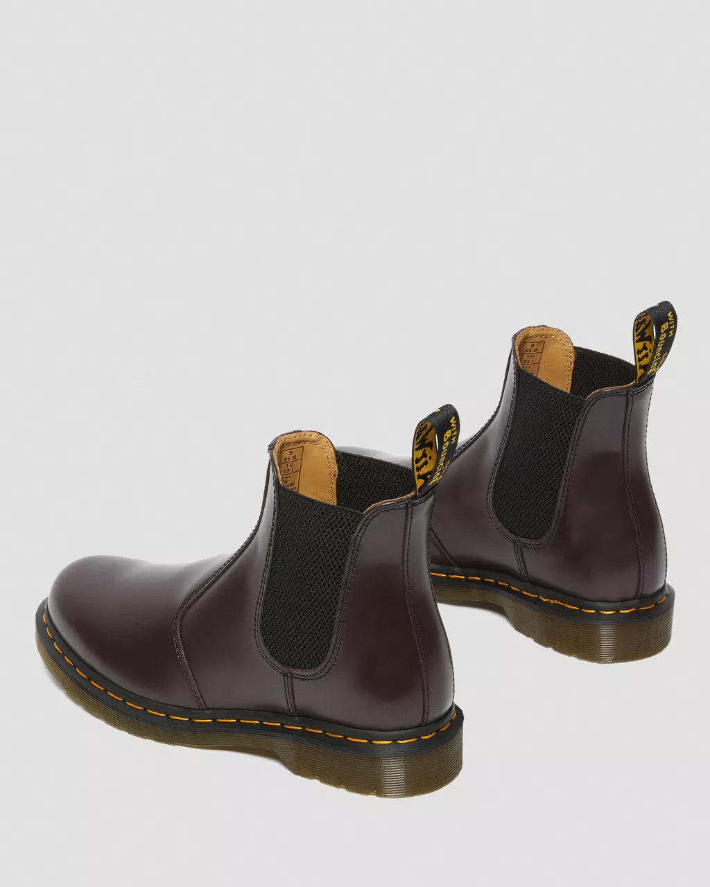 DR. MARTENS - Bottines CHELSEA - Cuir - Bordeaux