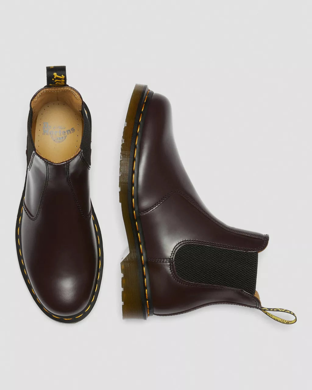 DR. MARTENS - Bottines CHELSEA - Cuir - Bordeaux
