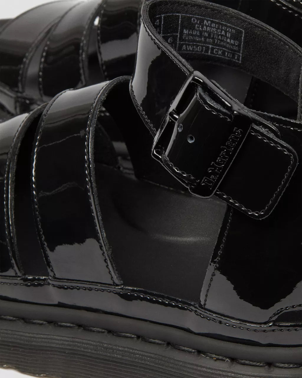 DR. MARTENS - Sandales CLARISSA II - Noir verni