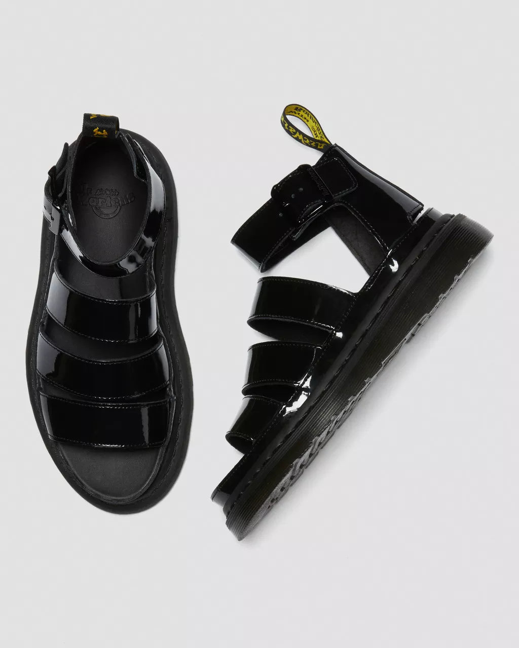 DR. MARTENS - Sandales CLARISSA II - Noir verni
