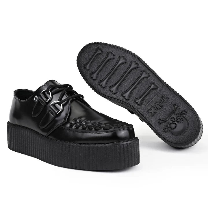 TUK - Creepers à plateforme - Cuir - Noir