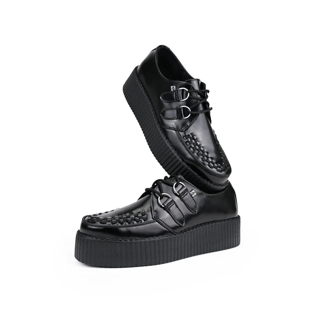 TUK - Creepers à plateforme - Cuir - Noir
