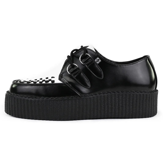 TUK - Creepers à plateforme - Cuir - Noir/blanc