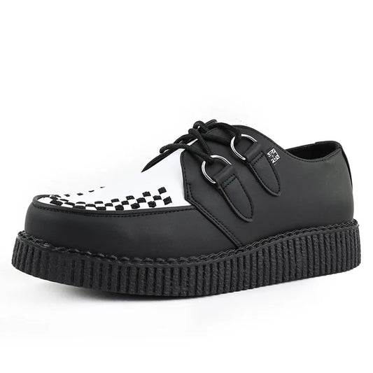 TUK - Creepers à plateforme - Vegan - Noir/blanc