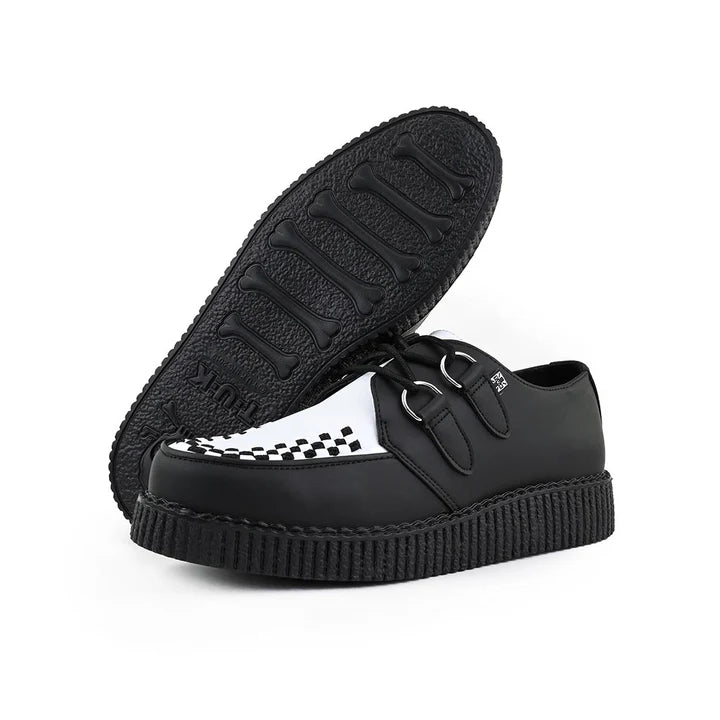 TUK - Creepers à plateforme - Vegan - Noir/blanc