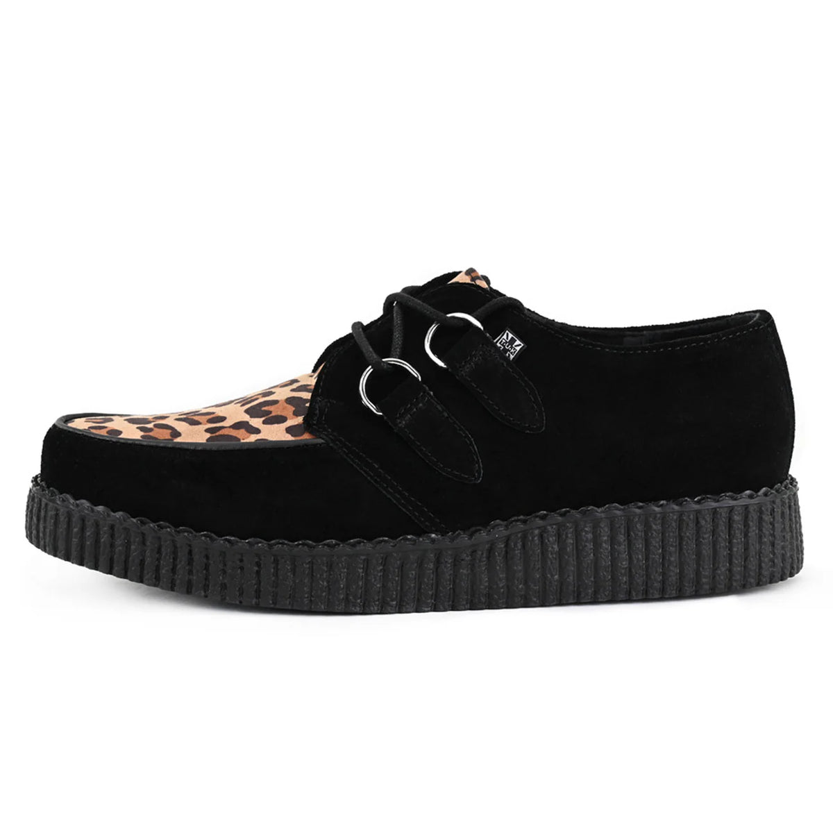 TUK - Creepers basses - Suédé - Noir/leopard