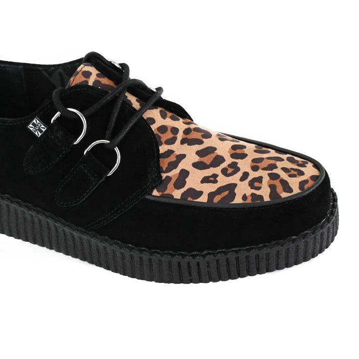 TUK - Creepers basses - Suédé - Noir/leopard