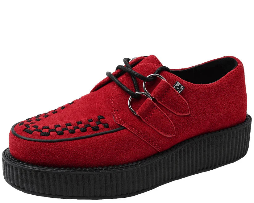 TUK - Creepers basses - Suédé - Rouge