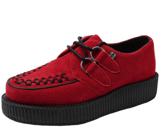 TUK - Creepers basses - Suédé - Rouge