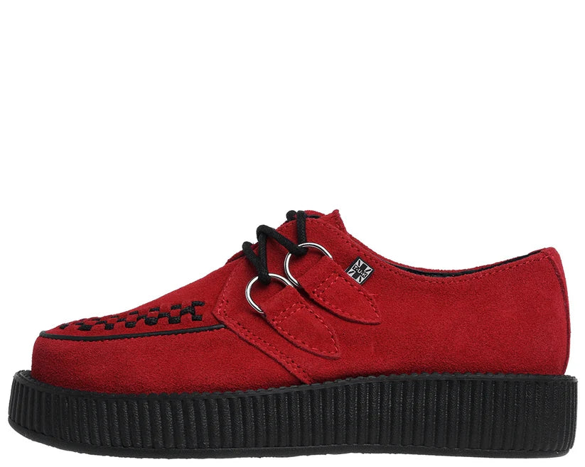 TUK - Creepers basses - Suédé - Rouge