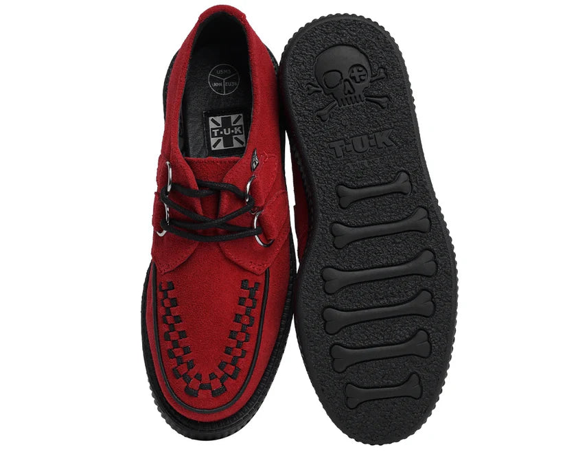 TUK - Creepers basses - Suédé - Rouge