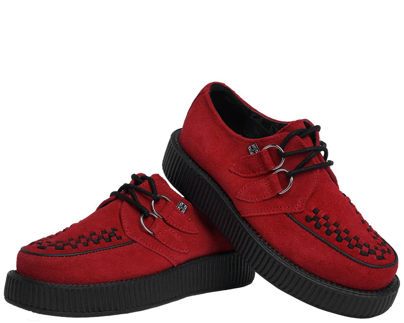 TUK - Creepers basses - Suédé - Rouge